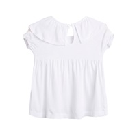 Imagen de Camiseta de bebé niña en blanco con volante