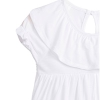 Imagen de Camiseta de bebé niña en blanco con volante