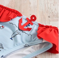 Imagen de Culetín bebé con estampado pirata azul y rojo