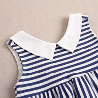 Imagen de Vestido marino de niña en rayas blancas y azul marino