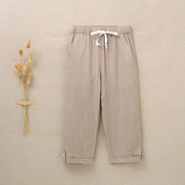 Imagen de Pantalón largo de niño/niña fluido en color beige