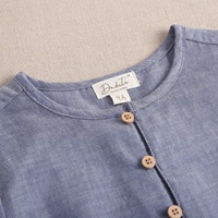 Imagen de Camisa de niño de manga larga en azul denim