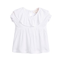 Imagen de Camiseta de bebé niña en blanco con volante