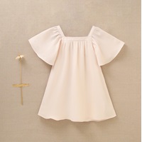 Imagen de Vestido de niña en gasa en color beige