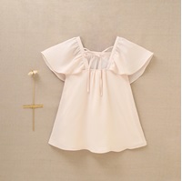 Imagen de Vestido de niña en gasa en color beige