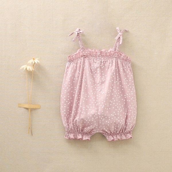 Imagen de Ranita de bebé niña rosa con lunares blancos
