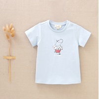 Imagen de Camiseta azul para bebé niño con dibujo hipopótamo