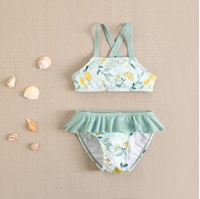 Imagen de Bikini de niña estampado de tazas y limones