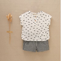 Imagen de Conjunto de bebe niño. Combinado blanco y azul.