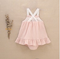 Imagen de Vestido de bebé niña estilo jesusito en bambula color rosa palo