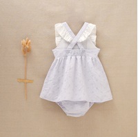 Imagen de Vestido de bebé niña lila con corazones