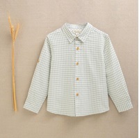 Imagen de Camisa niño cuadros verde y blanco