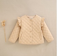 Imagen de Chaqueta de niña acolchada en color camel