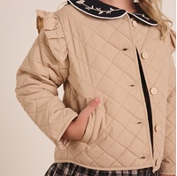 Imagen de Chaqueta de niña acolchada en color camel