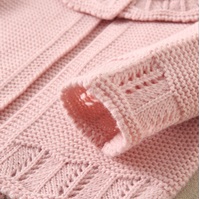 Imagen de Conjunto de bebé de punto con chaqueta y ranita en rosa