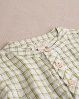 Imagen de Conjunto de bebé niño de camisa de cuadros verde y short