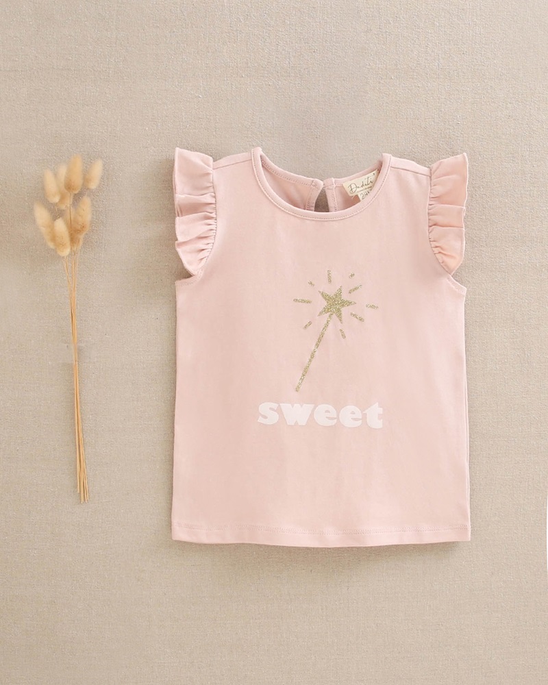 Imagen de Camiseta de bebé niña rosa palo sweet