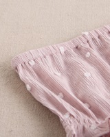 Imagen de Vestido de bebé plumeti rosa con mini topitos