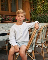 Imagen de Camisa de niño de rayas azul y blanco